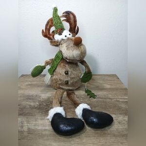 Merry Christmas Moose Polyester Sitter Antlers